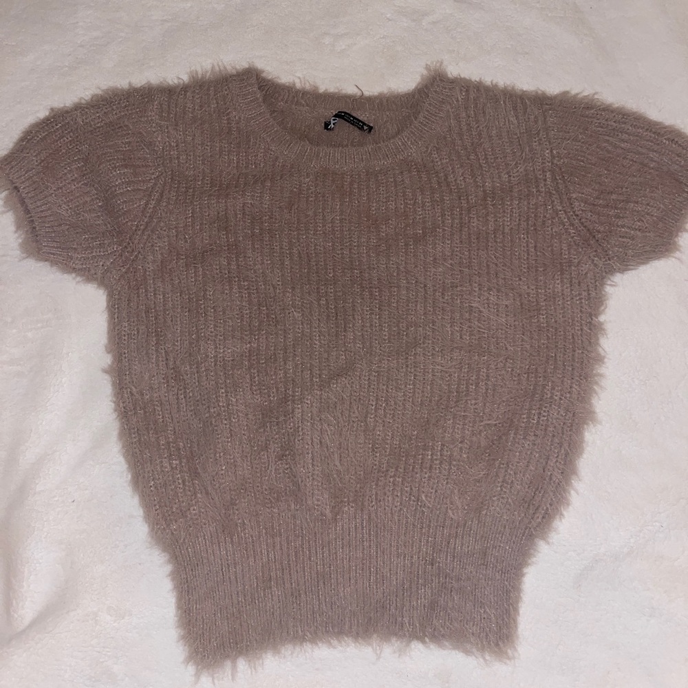 Grey Faux Fur Zara Shirt - Picture 4 of 6